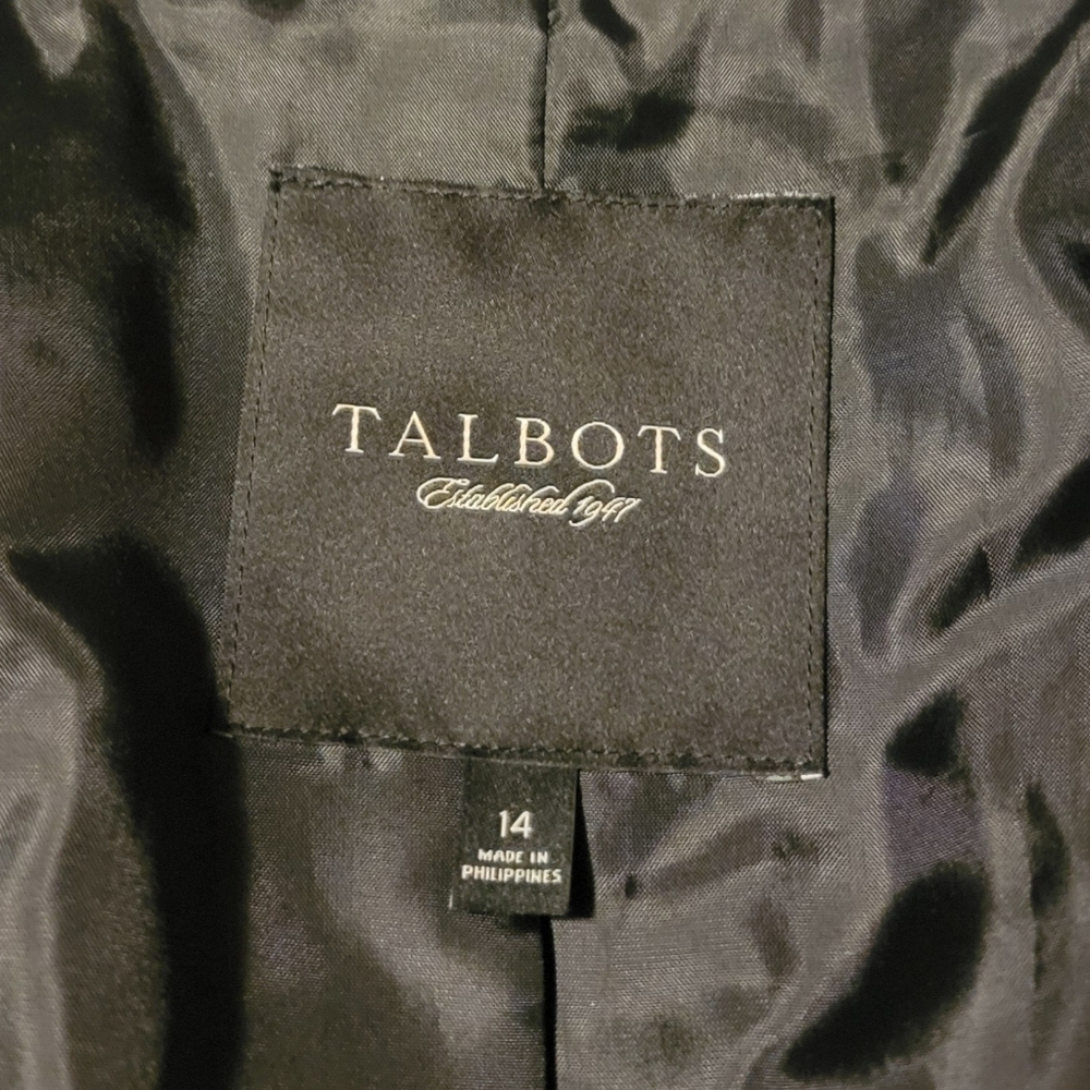 Talbots Trench Coat Wool Angora Rabbit Hair Viscose Blend Size 14 L/XL Old Money - Picture 6 of 7